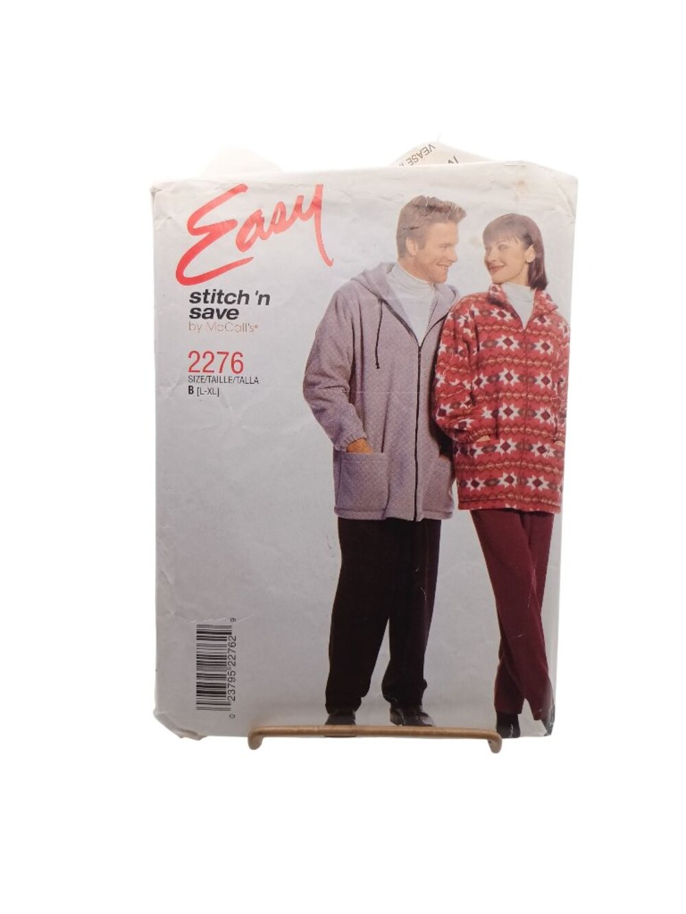 Easy Stitch N Save 2276 Sewing Pattern For Unisex Jacket & Pants Sizes L-XL By M